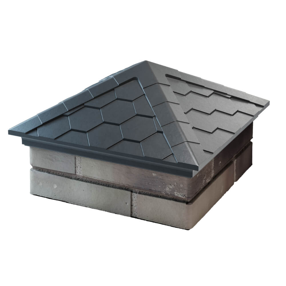 Колпак Zking Эверест Серый на столб 1.5х1.5 кирпича (390х390мм) в Сыктывкаре фото