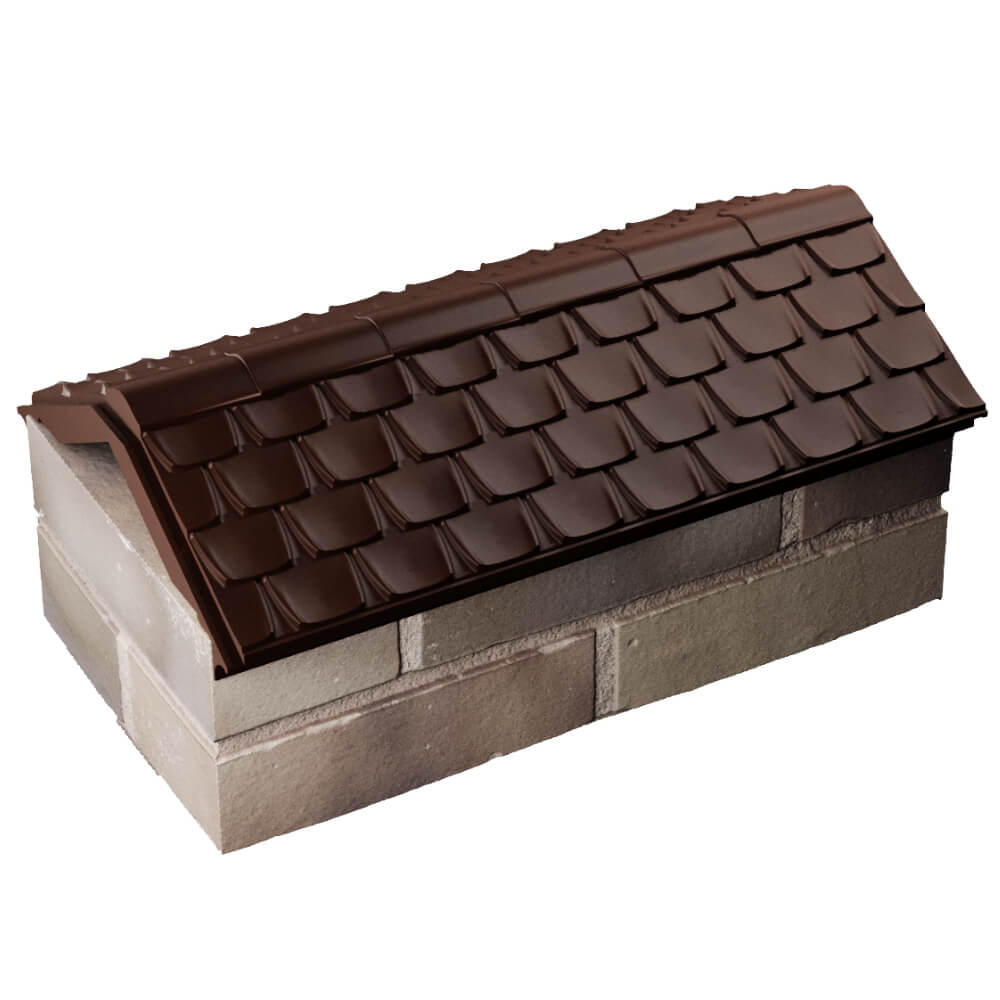 Парапет Zking Эльбрус Коричневый с посадкой на 1 кирпич (255мм) в Сыктывкаре фото