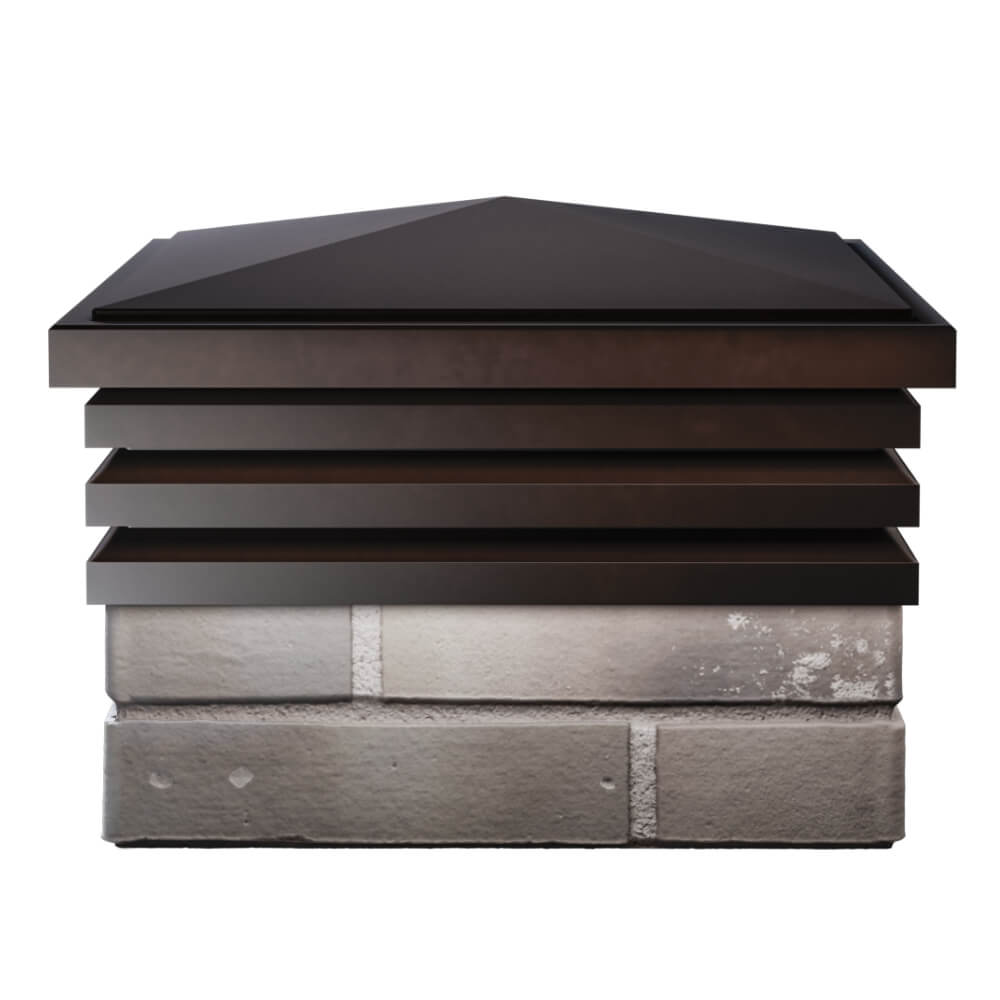 Колпак Zking Бона ХайТек Коричневый на столб 1.5х1.5 кирпича (385х385мм) Сыктывкар фото