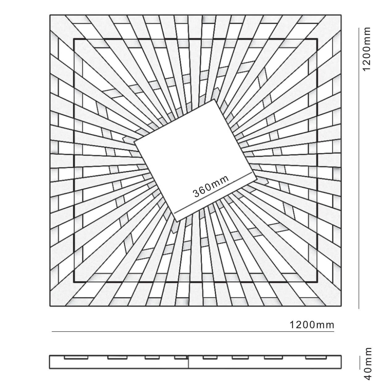 Приствольная решетка для дерева ZKING ATMOSPHERE 1.2х1.2м Черная в Сыктывкаре фото