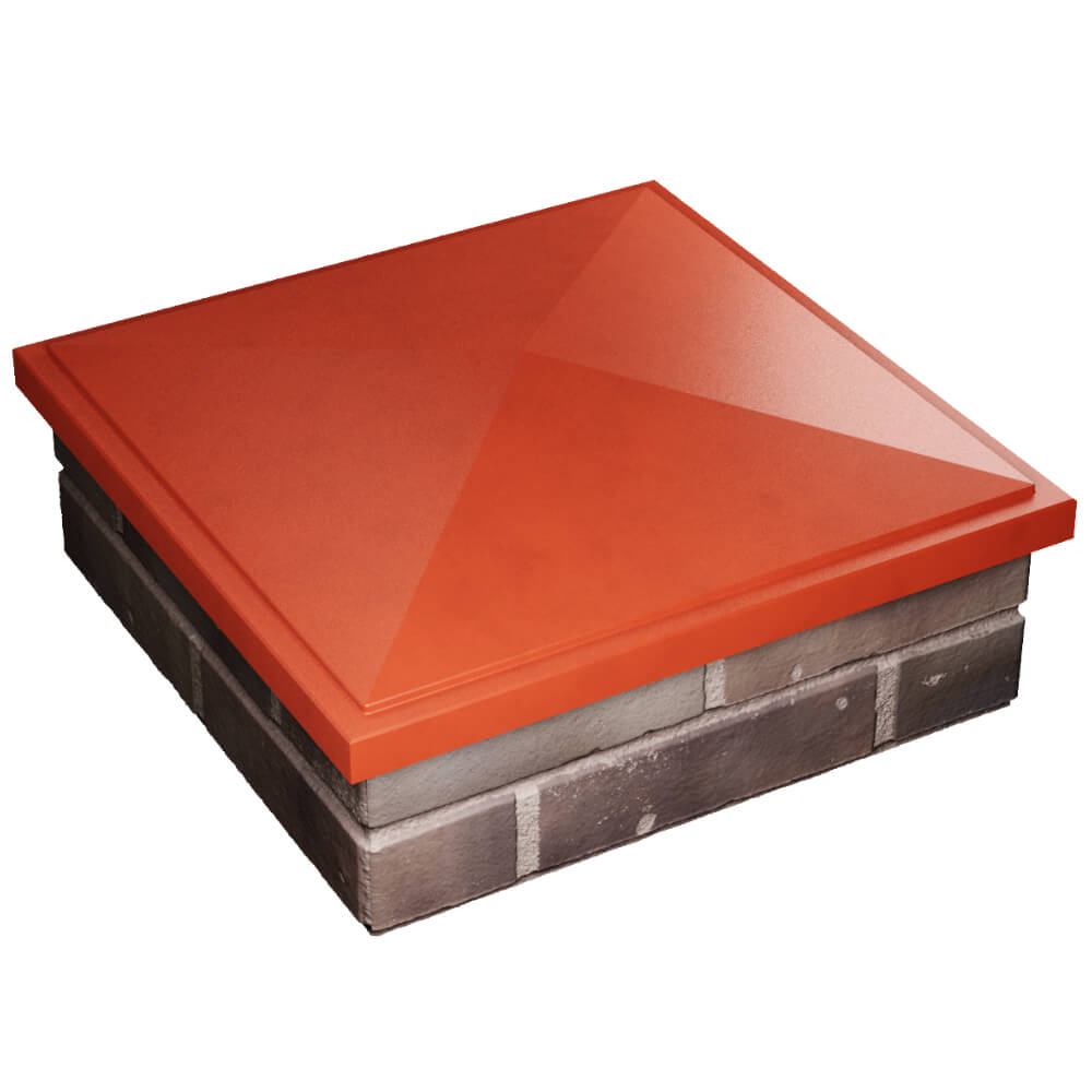 Колпак Zking БонаМоно Красный на столб 2х2 кирпича (515х515, 530х530мм) в Сыктывкаре фото