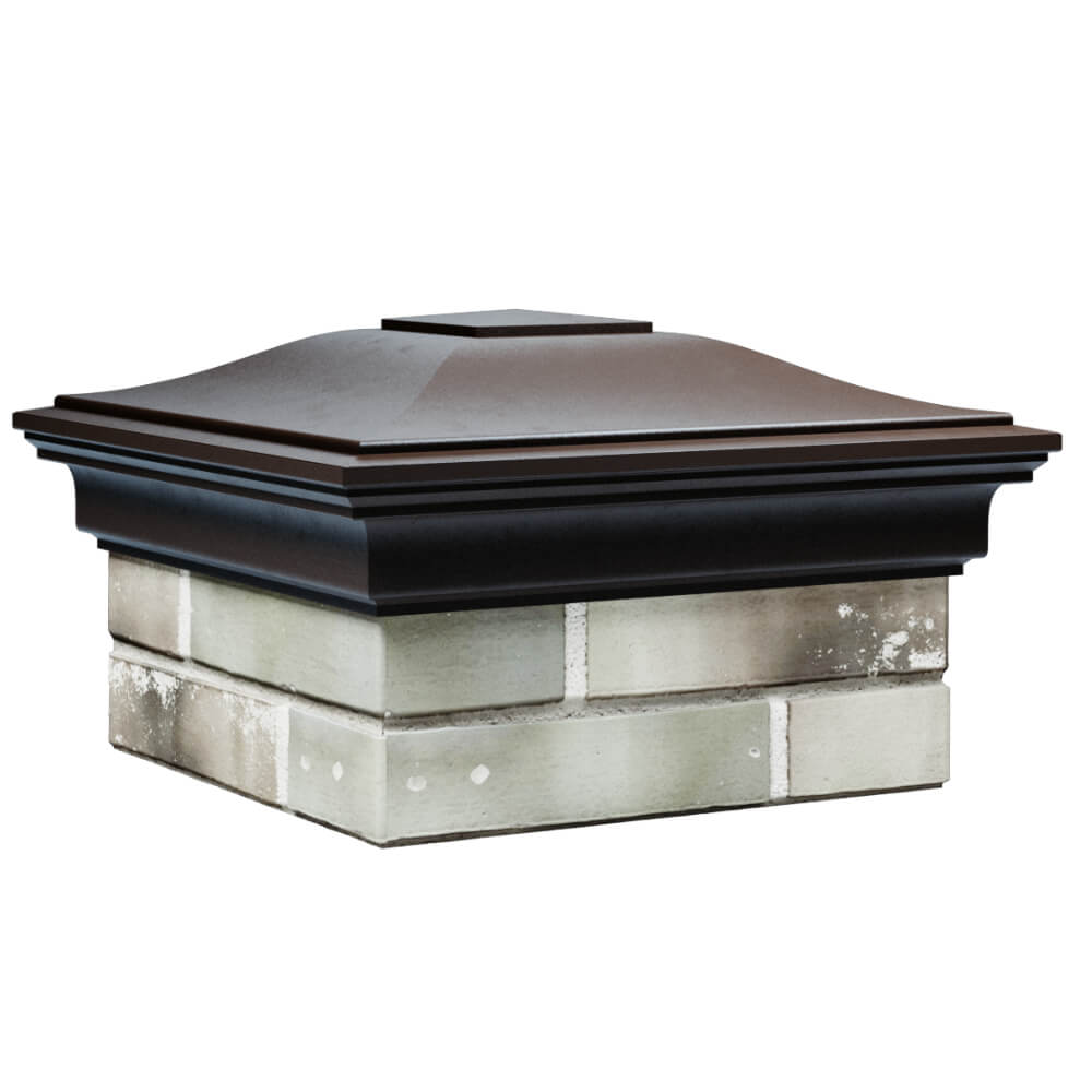 Колпак Zking Монблан Коричневый на столб 1.5х1.5 кирпича (385х385мм) в Сыктывкаре фото