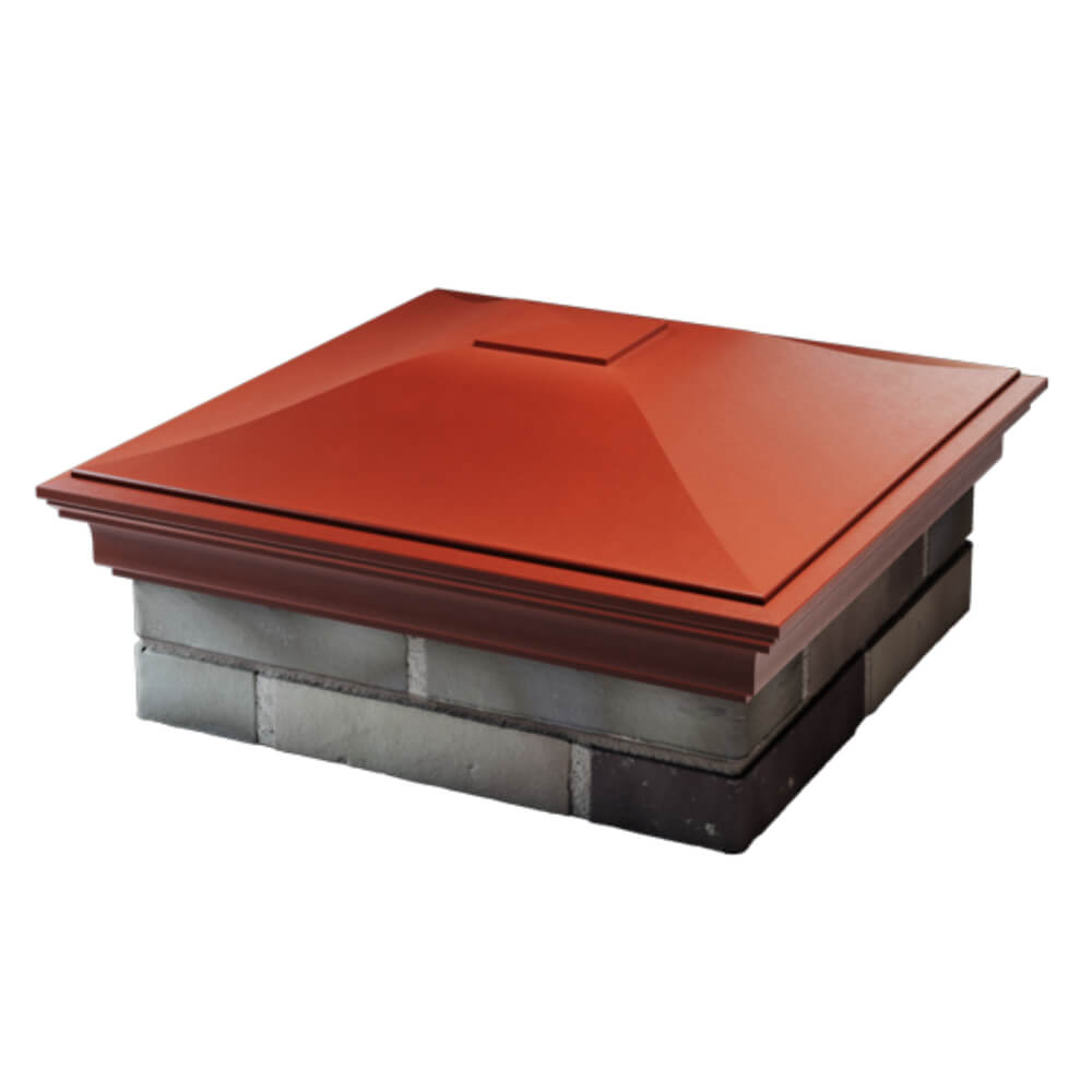 Колпак Zking Монблан Красный на столб 2х2 кирпича (515х515мм) в Сыктывкаре фото