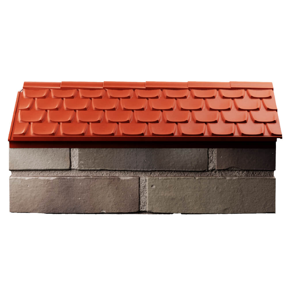 Парапет Zking Эльбрус Красный с посадкой на 1 кирпич (255мм) в Сыктывкаре фото