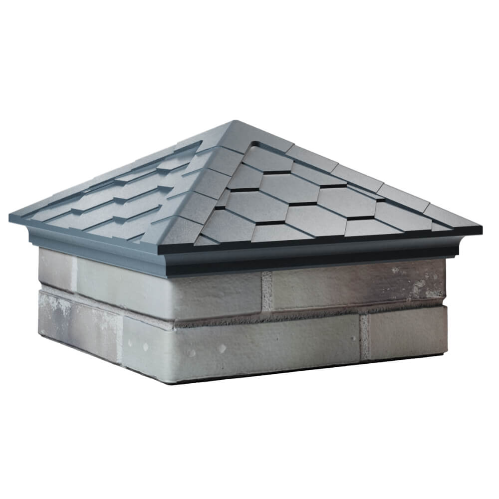 Колпак Zking Эверест Серый на столб 1.5х1.5 кирпича (390х390мм) в Сыктывкаре фото