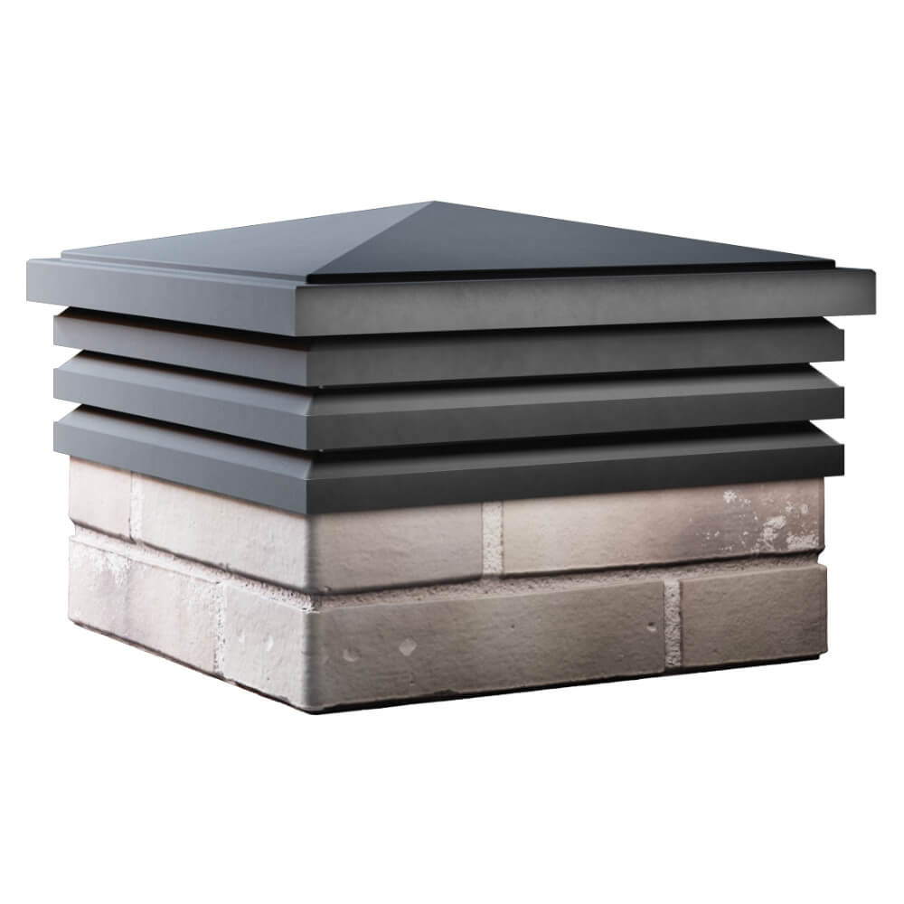 Колпак Zking Бона ХайТек Серый на столб 1.5х1.5 кирпича (385х385мм) в Сыктывкаре фото