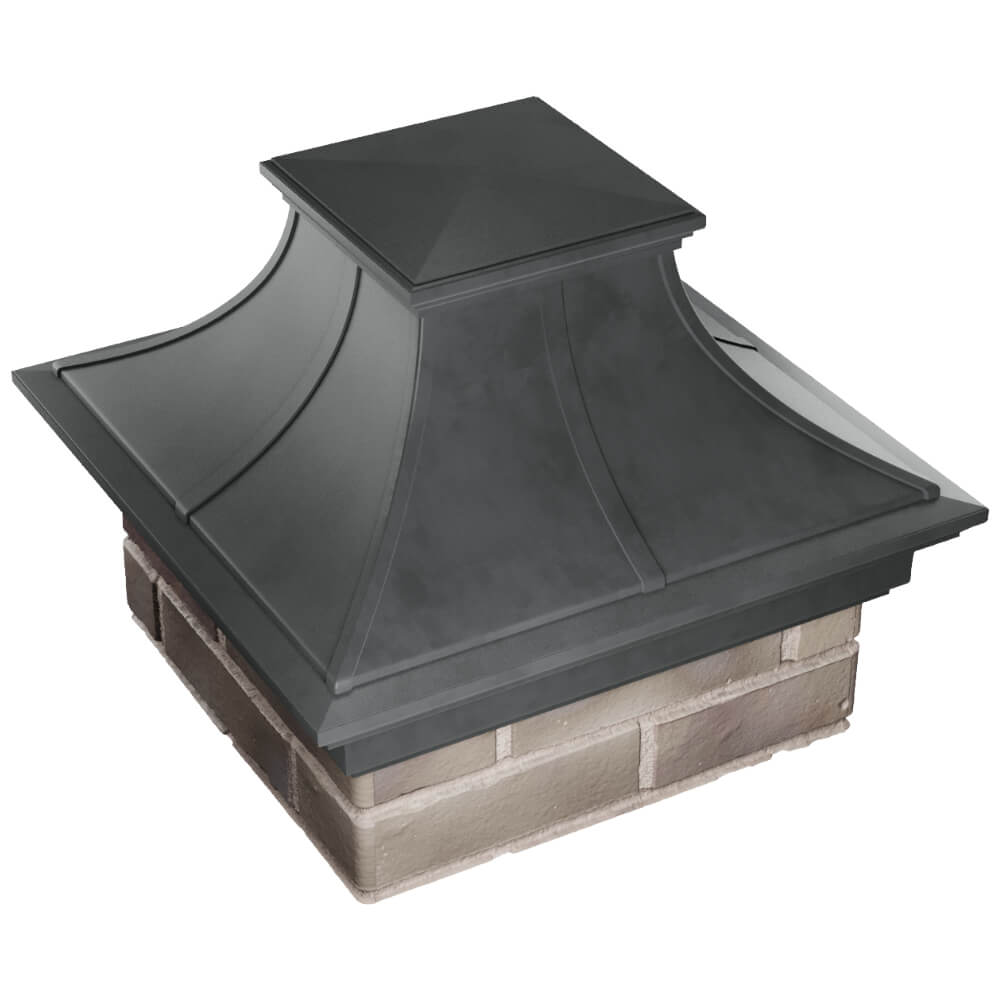 Колпак Zking Монблан Премиум Серый на столб 1.5х1.5 кирпича (385х385мм) в Сыктывкаре фото