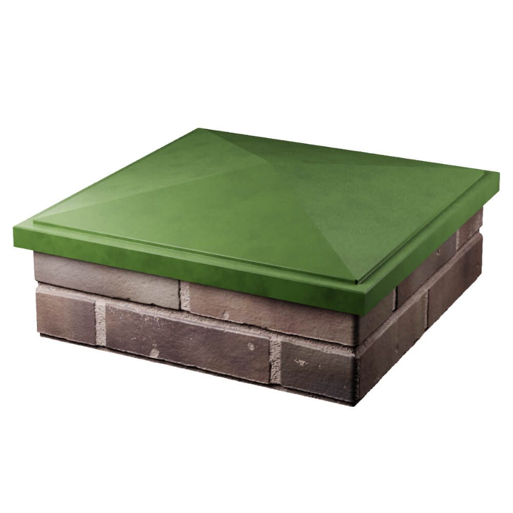 Колпак Zking БонаМоно Зеленый на столб 2х2 кирпича (515х515, 530х530мм) в Сыктывкаре фото