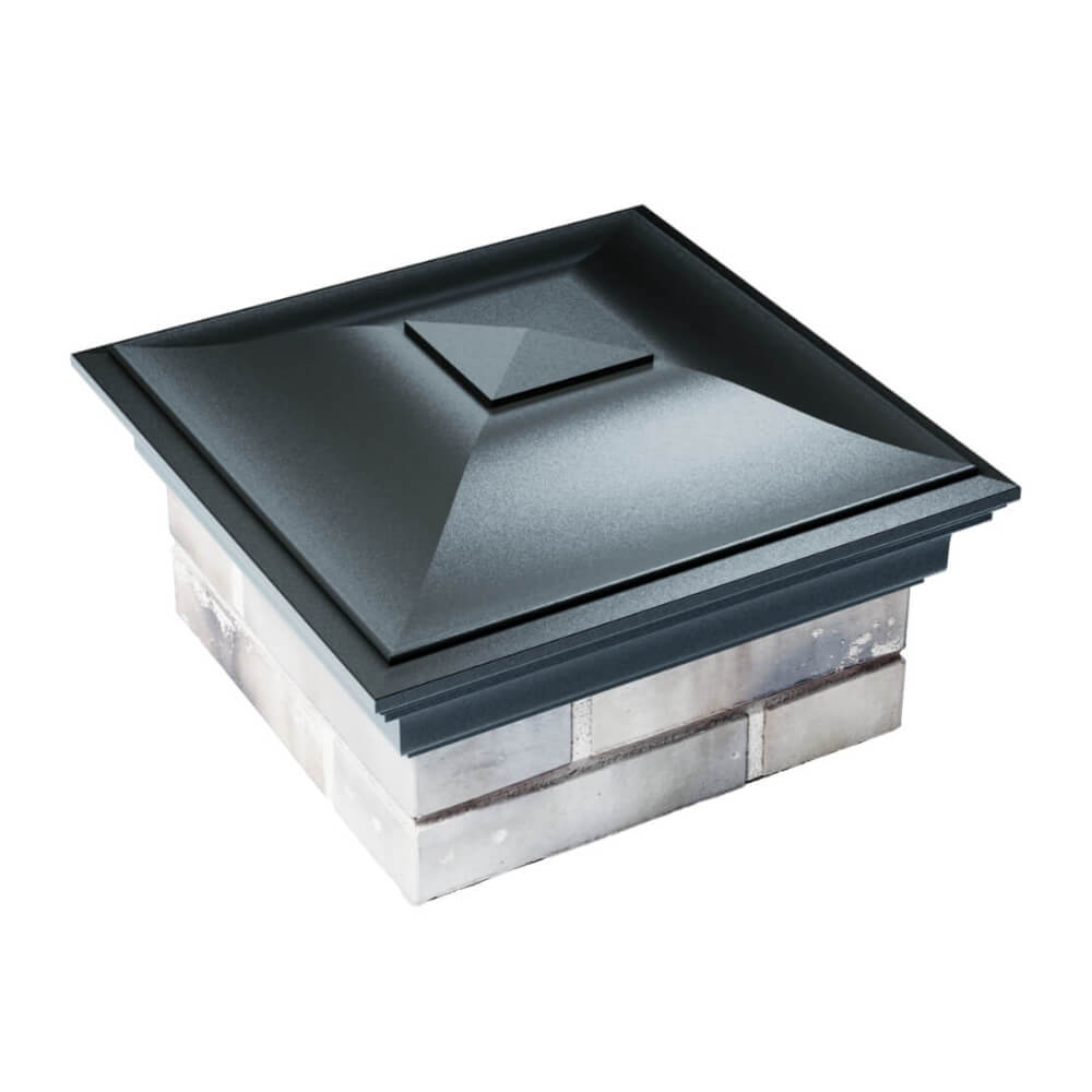 Колпак Zking Монблан Черный на столб 1.5х1.5 еврокирпича 0.7НФ (355х355мм) в Сыктывкаре фото