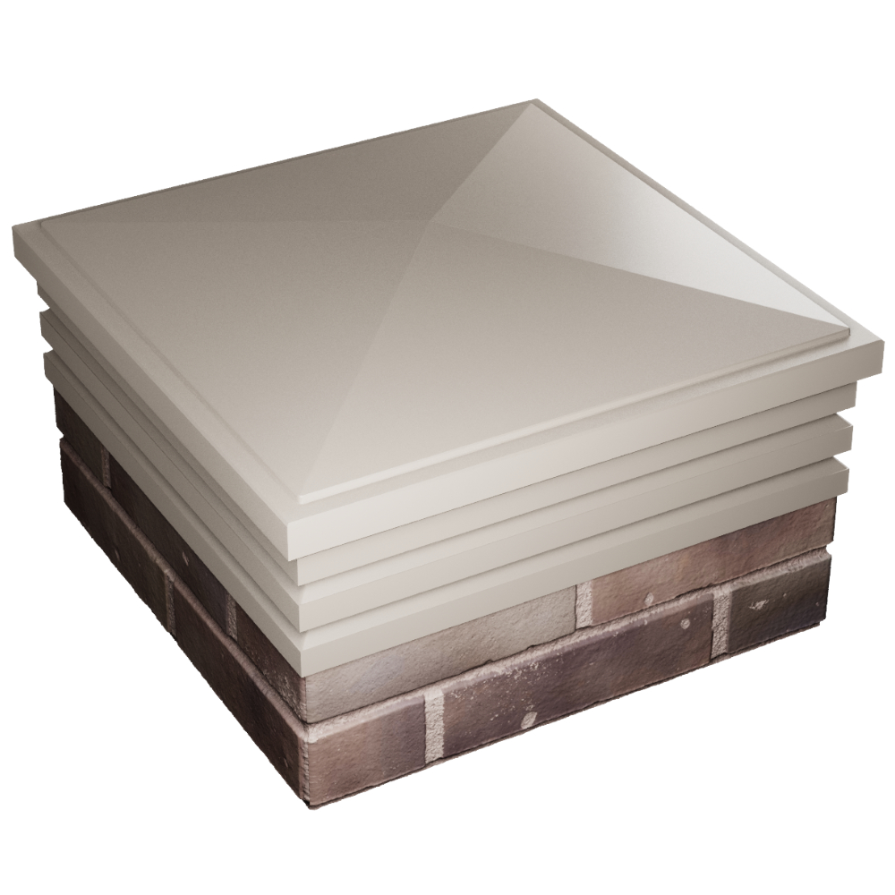 Колпак Zking Бона ХайТек Бежевый на столб 2х2 кирпича (513х513мм) в Сыктывкаре фото