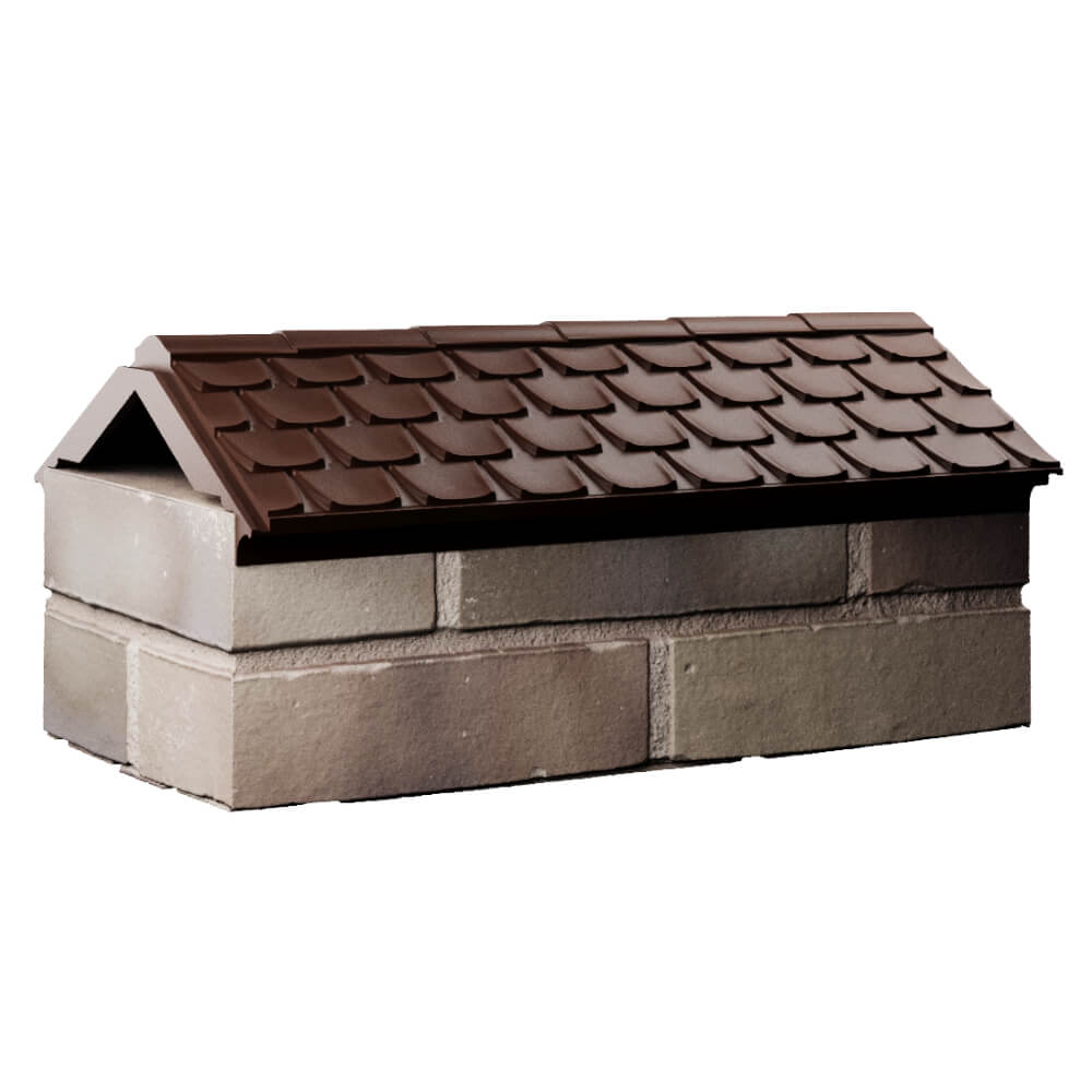 Парапет Zking Эльбрус Коричневый с посадкой на 1 кирпич (255мм) Сыктывкар фото