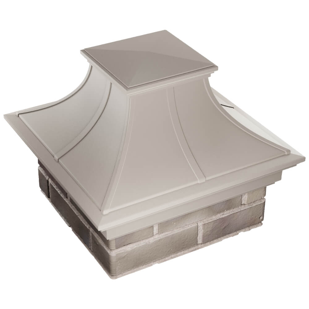 Колпак Zking Монблан Премиум Бежевый на столб 1.5х1.5 кирпича (385х385мм) в Сыктывкаре фото