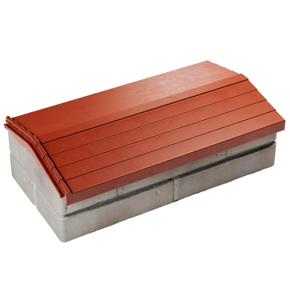 Парапет Zking Бона ХайТек Красный с посадкой на 1 кирпич (200/225/255мм) в Сыктывкаре фото