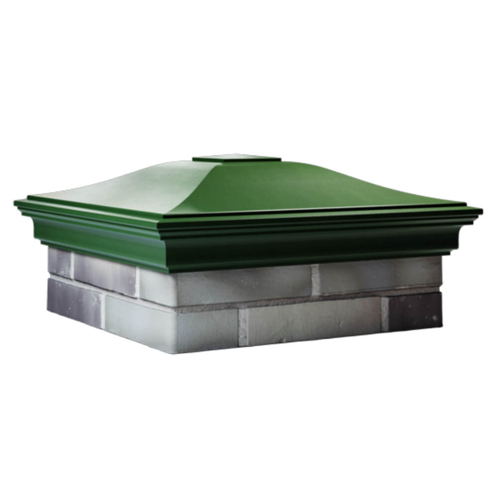 Колпак Zking Монблан Зеленый на столб 2х2 кирпича (515х515мм) в Сыктывкаре фото