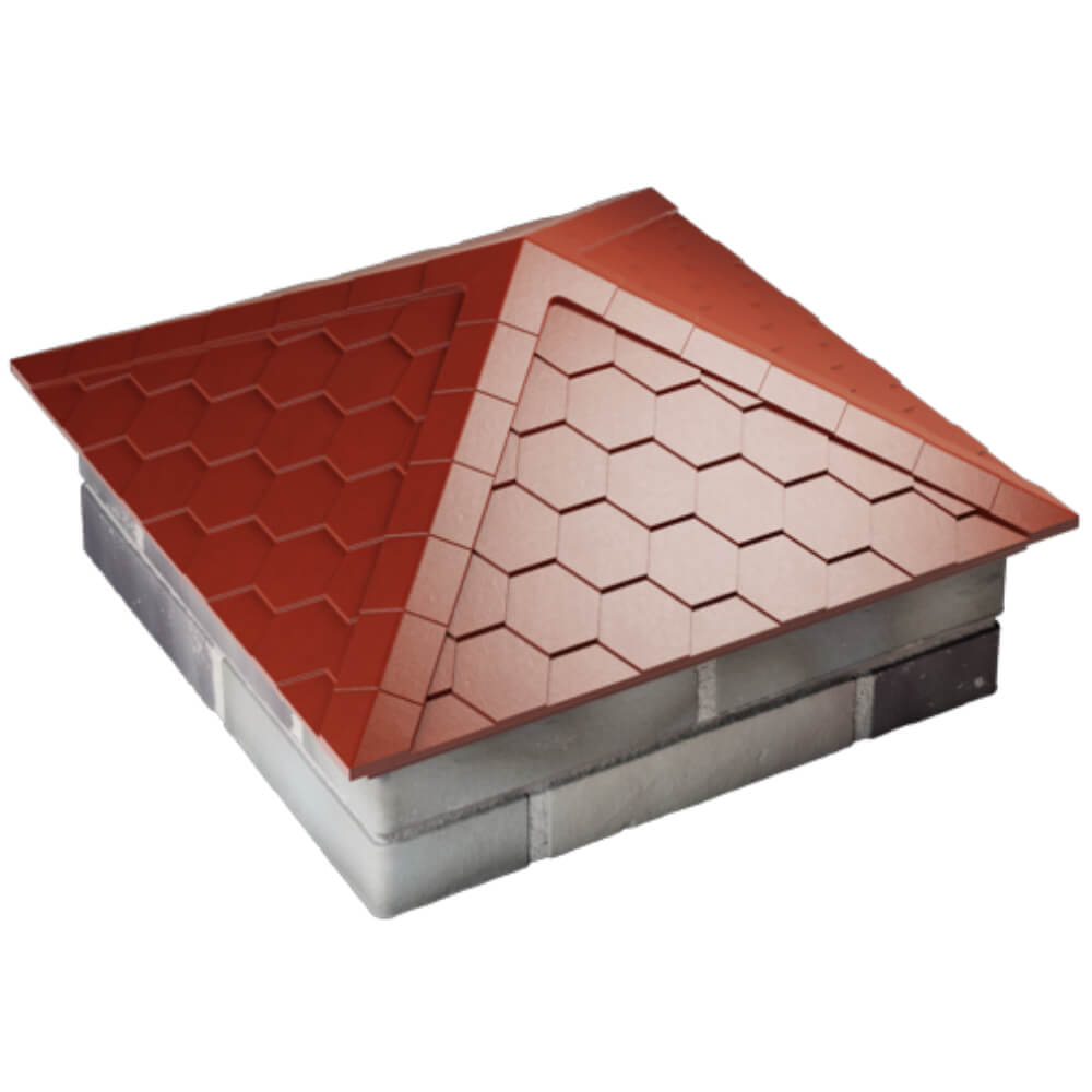 Колпак Zking Эверест Красный на столб 2х2 кирпича (535х535мм) Сыктывкар фото